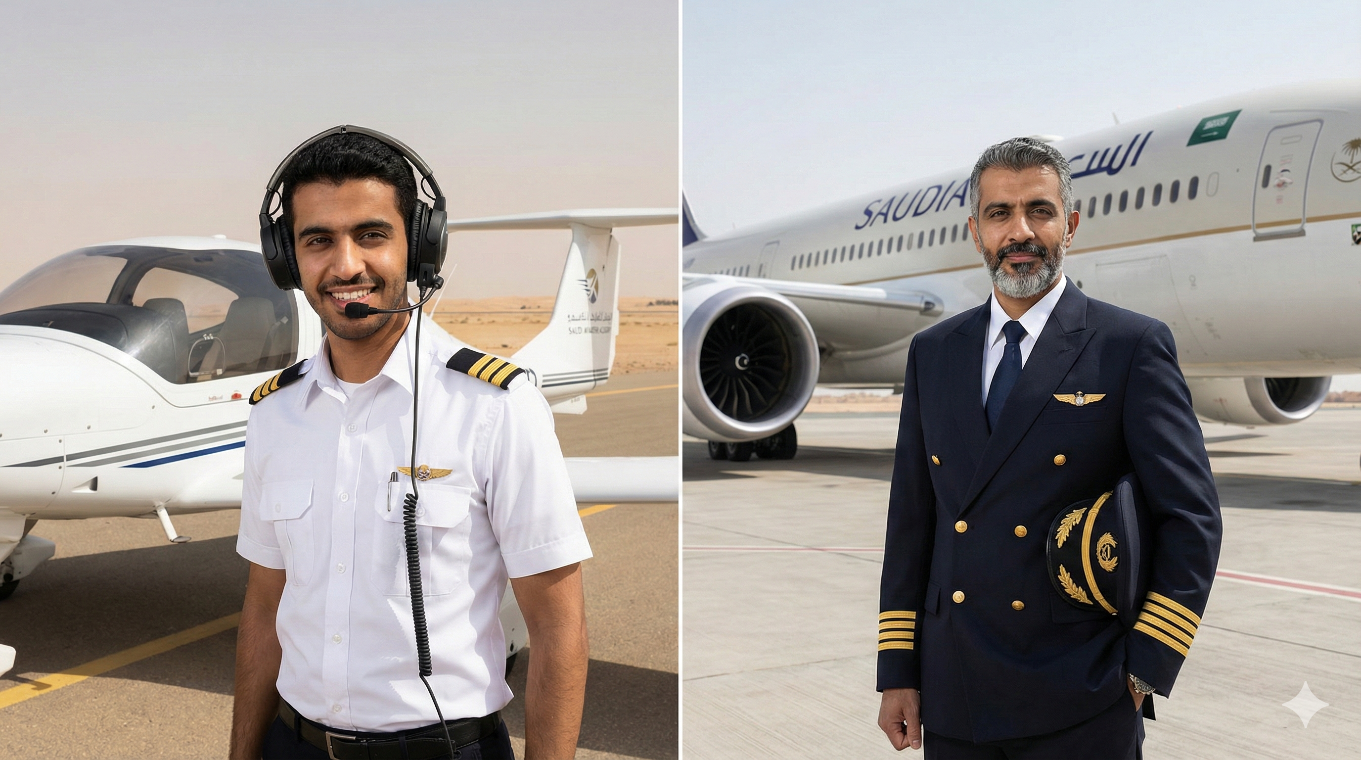 Pilot career progression from training to captain