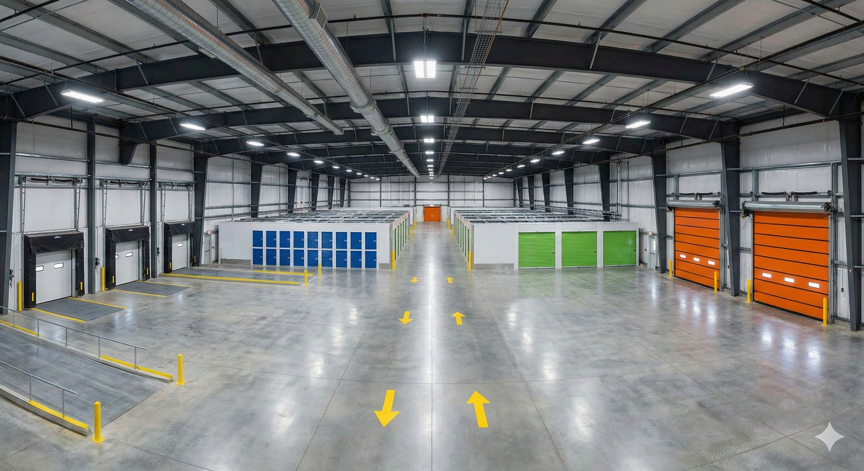 مساحات وأحجام وحدات التخزين المتنوعة