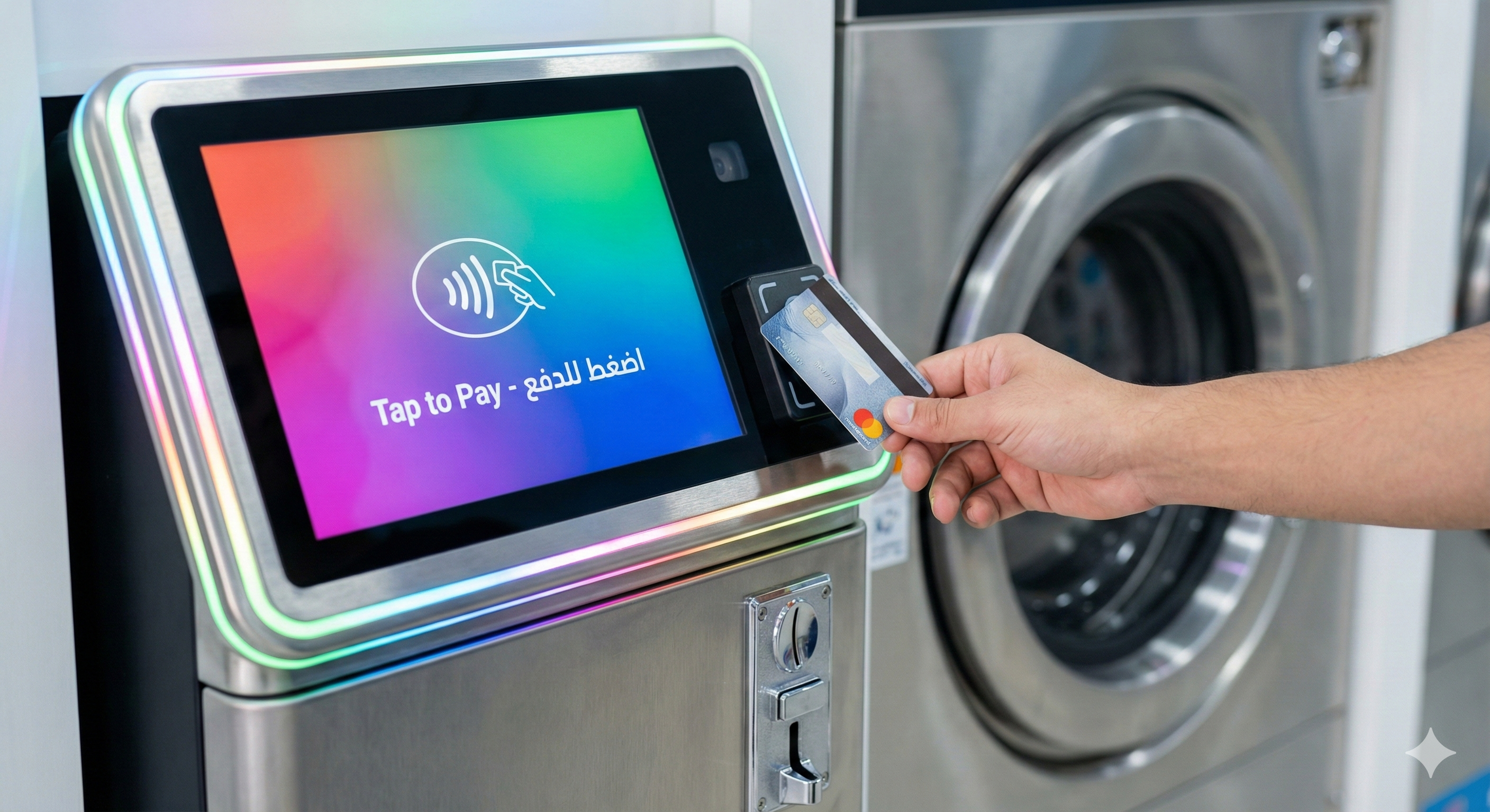 نظام الدفع الذكي في المغسلة الذاتية