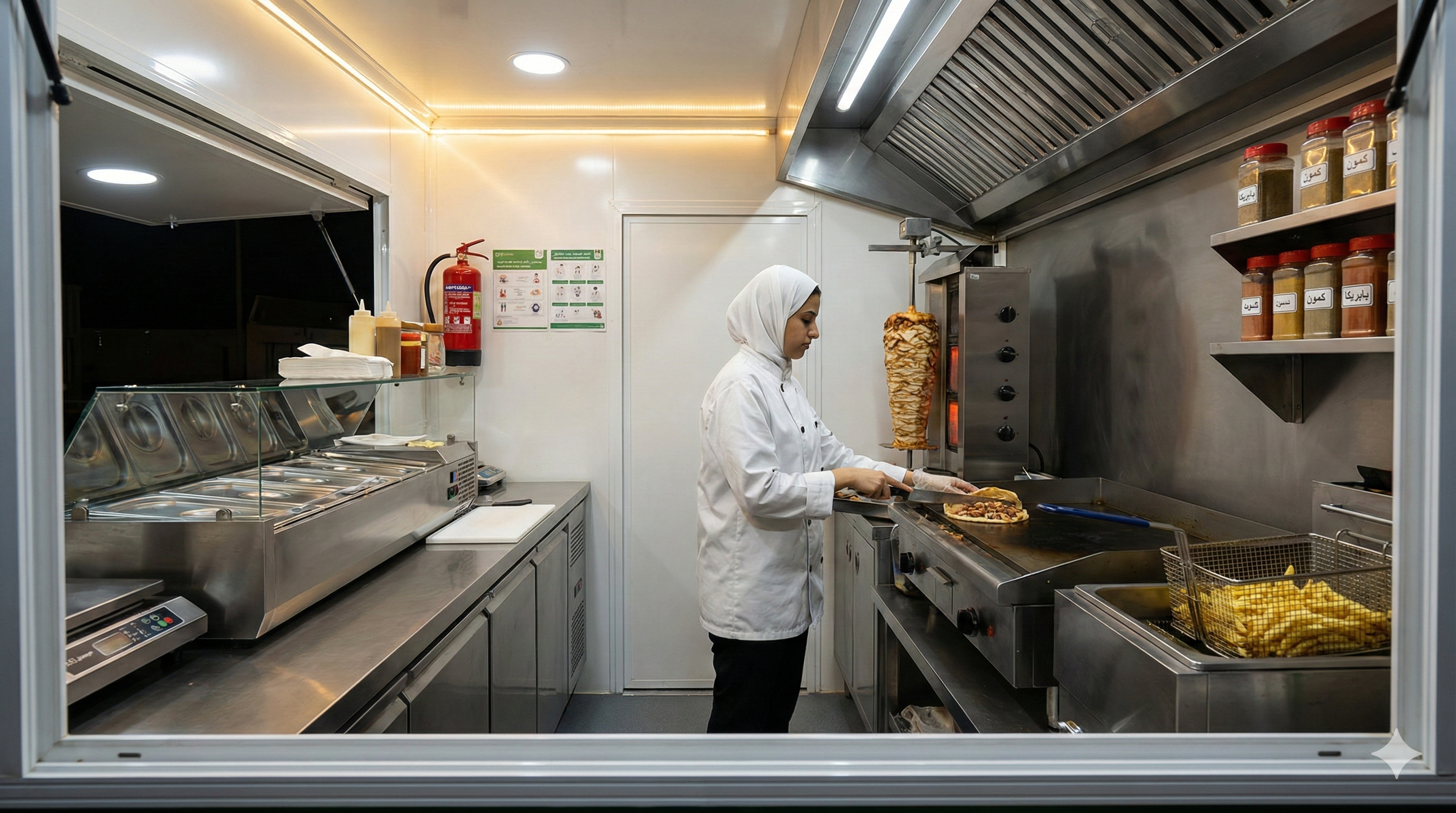 Food truck interior equipment