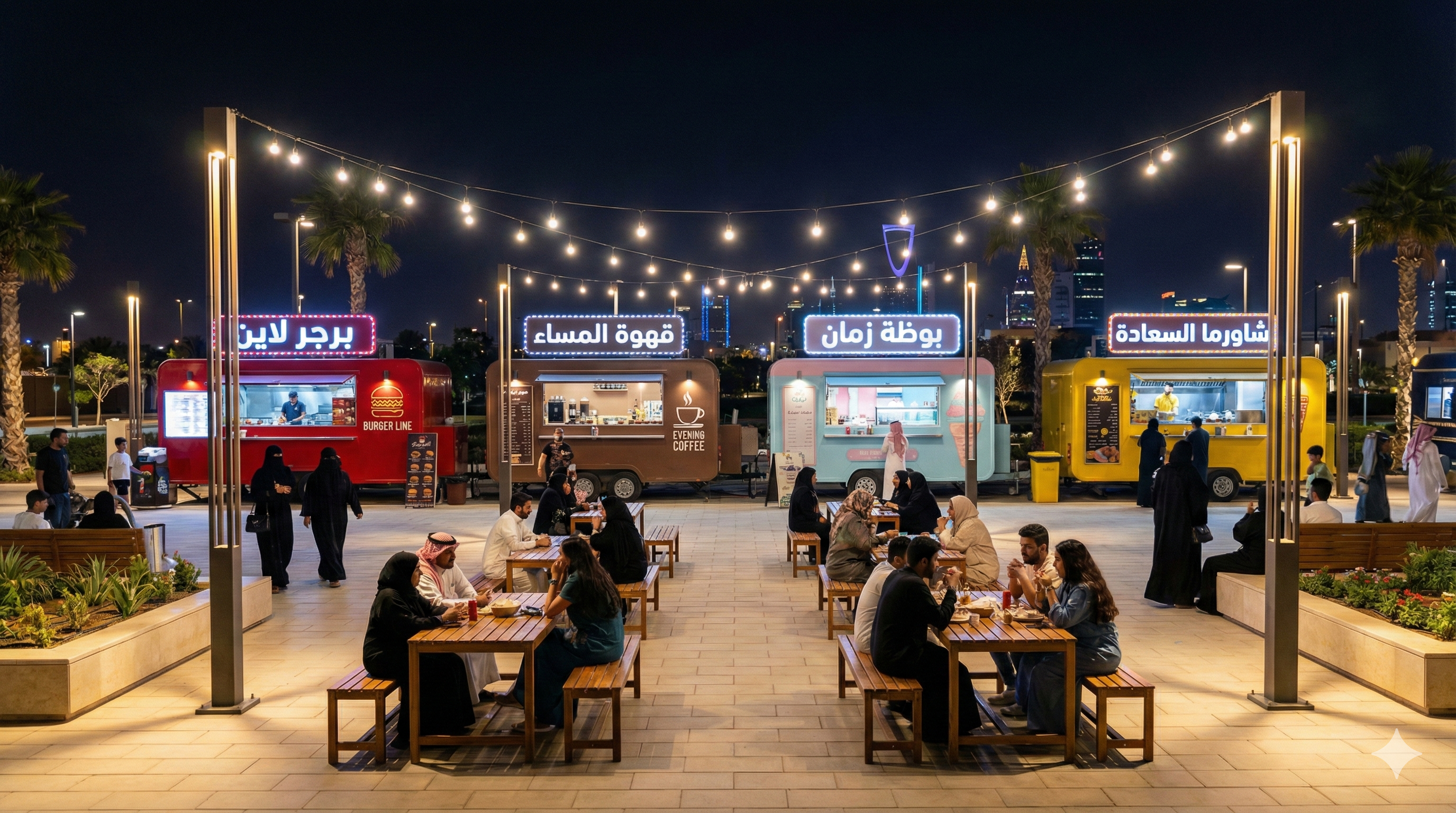 Designated food truck parking zone