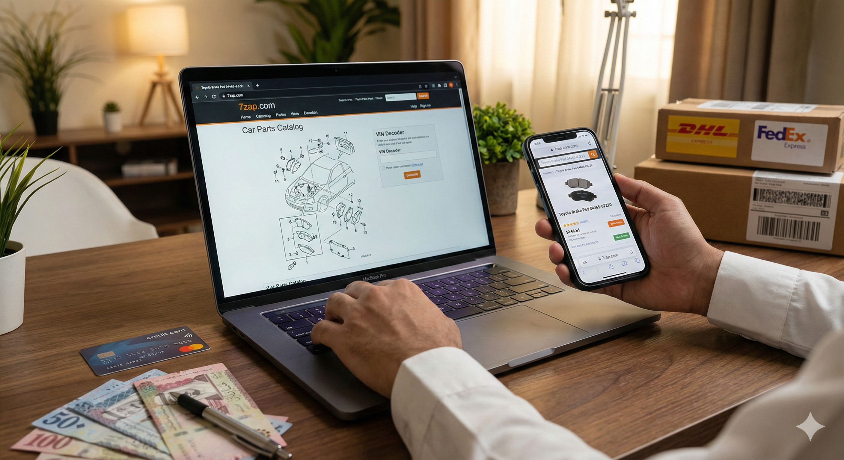 Using websites to find part numbers