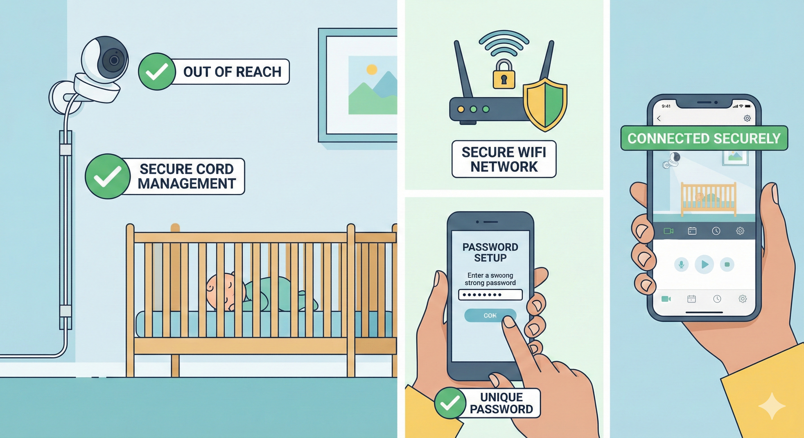 نصائح تركيب وأمان كاميرات مراقبة الأطفال