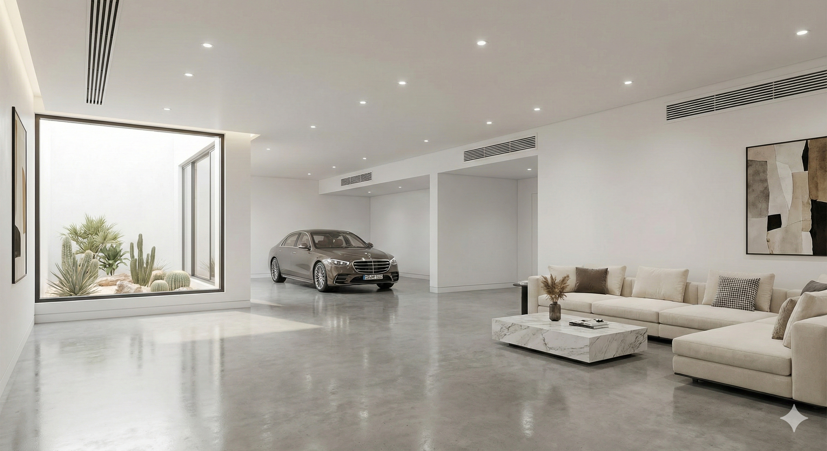 قبو مكتمل بتصميم عصري في فيلا سعودية