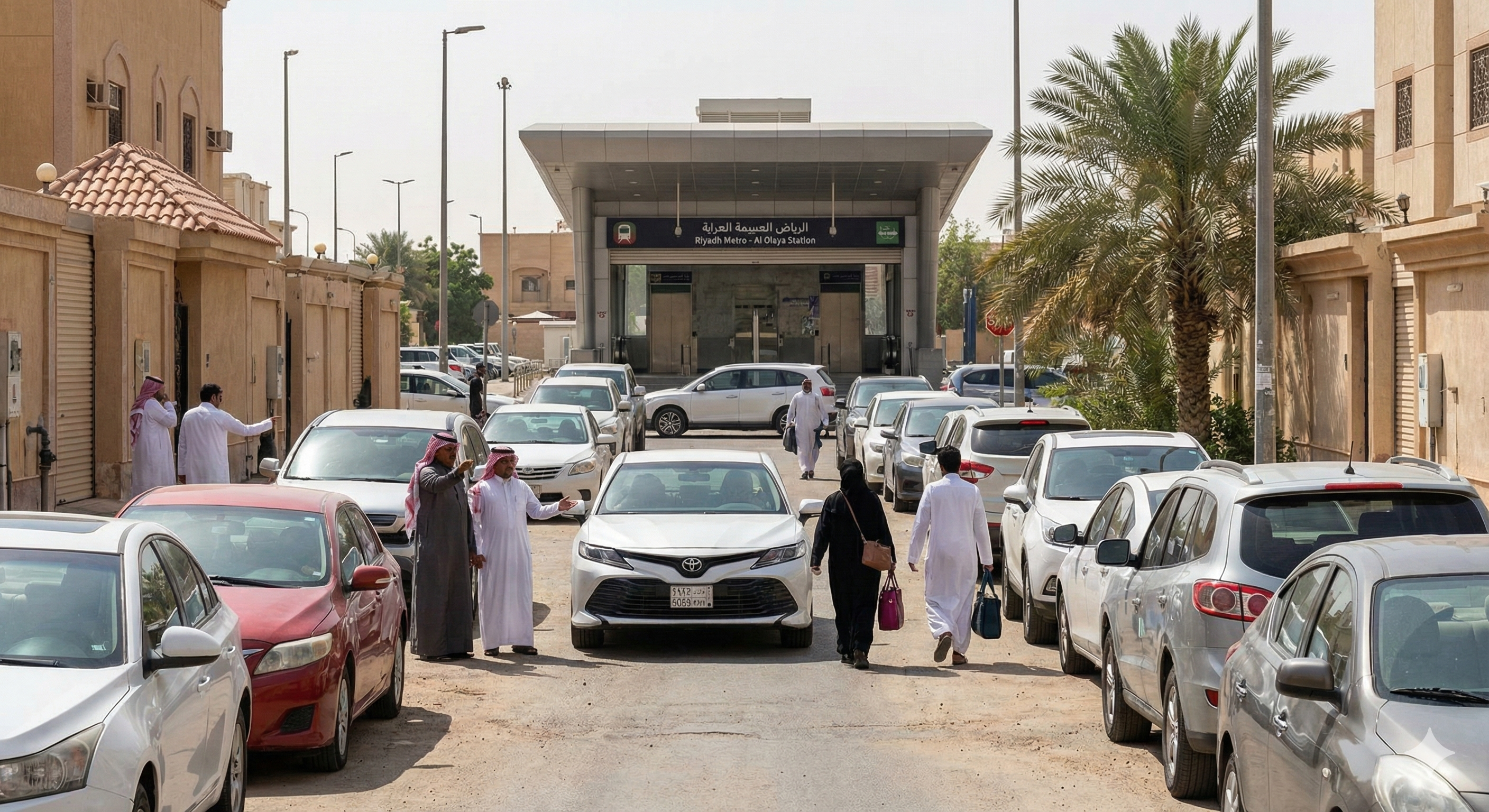 مشكلة مواقف السيارات في الأحياء القريبة من مترو الرياض
