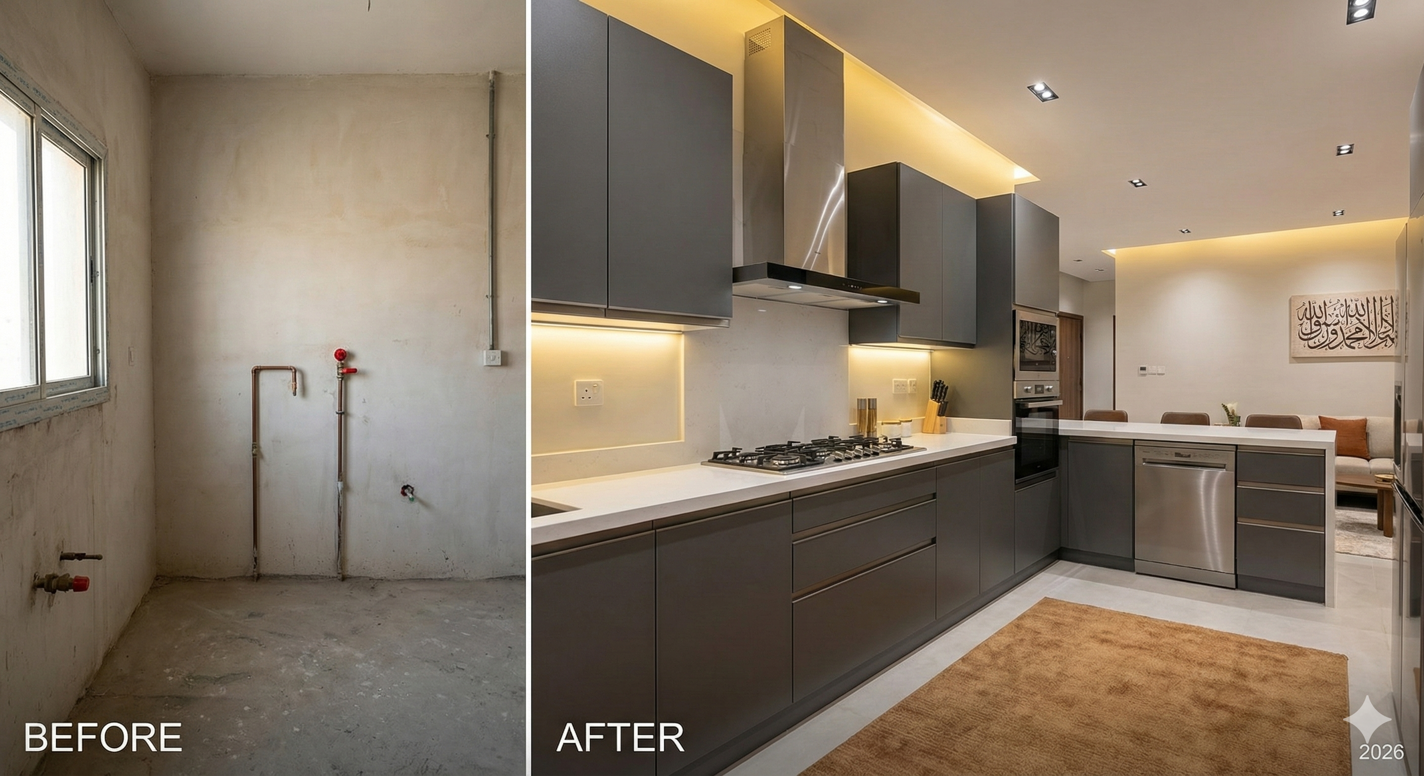 تكلفة تجهيز مطبخ شقة في السعودية 2026