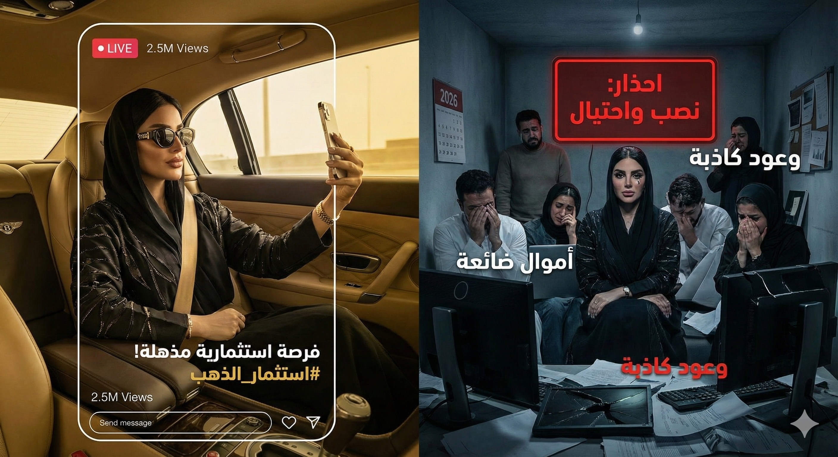 احتيال المشاهير العقاري عبر منصات التواصل الاجتماعي