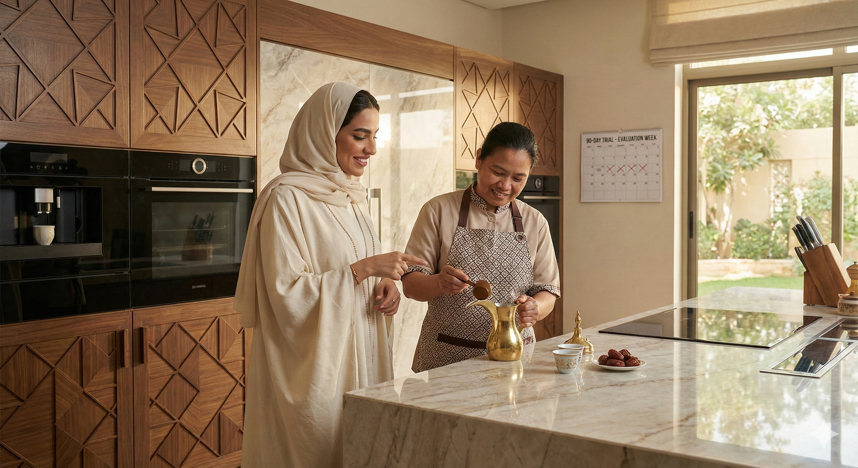 فترة التجربة والتدريب للعاملة المنزلية