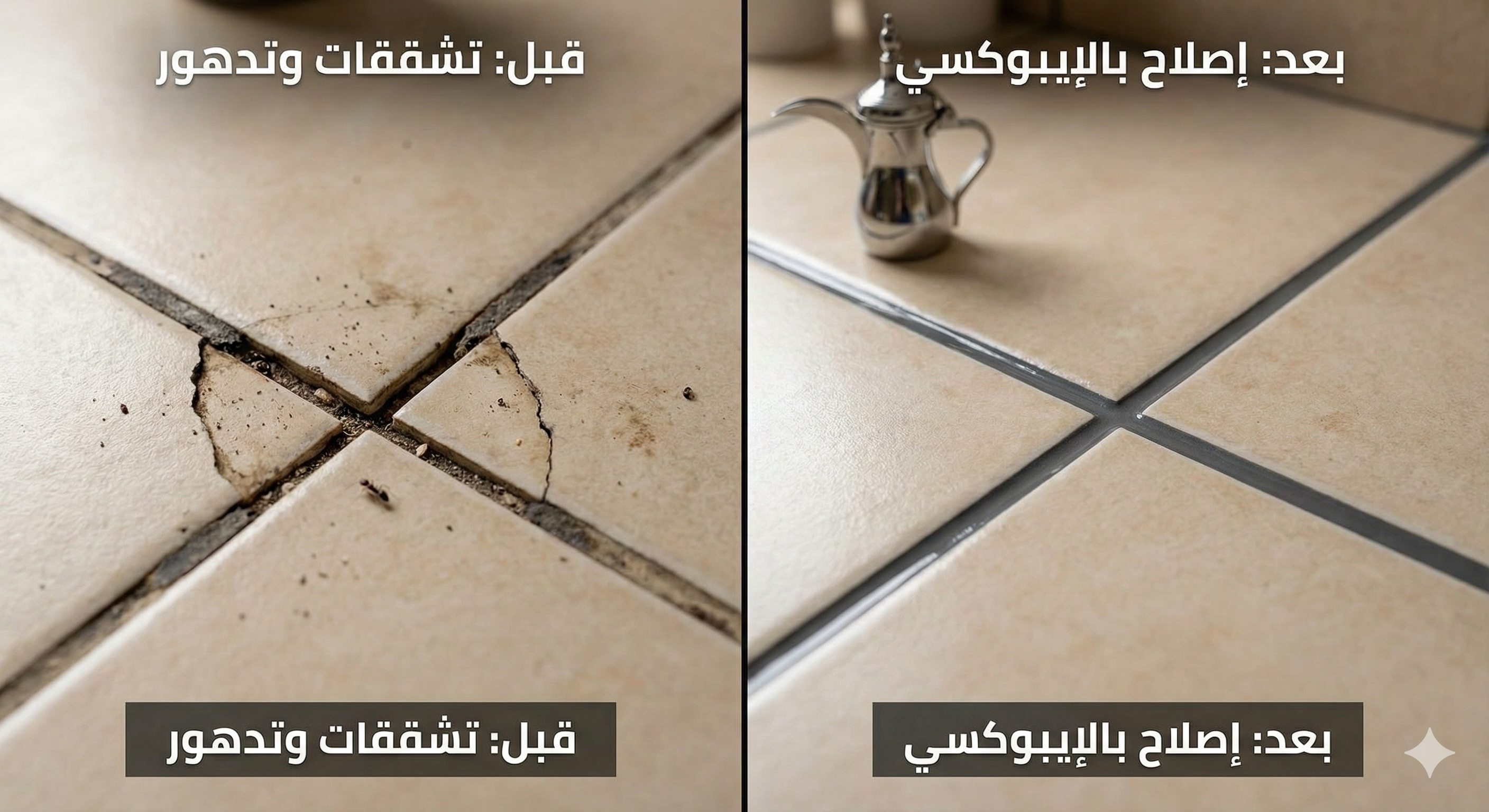 فراغات بين البلاط والسيراميك