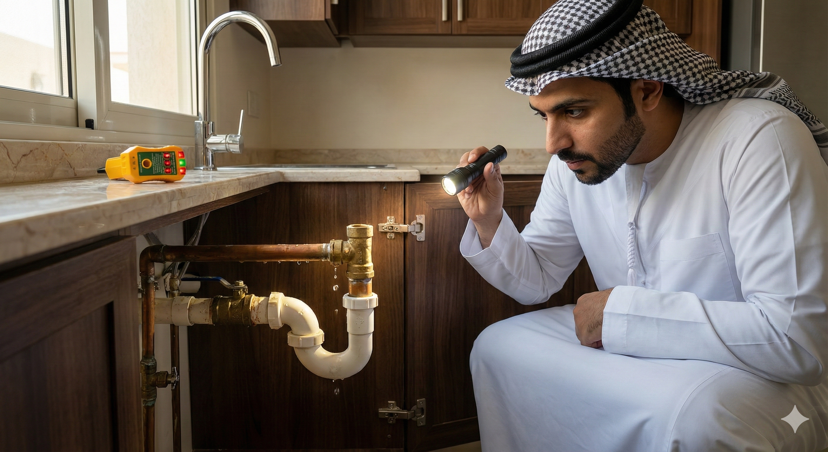 فحص السباكة والكهرباء في المنزل