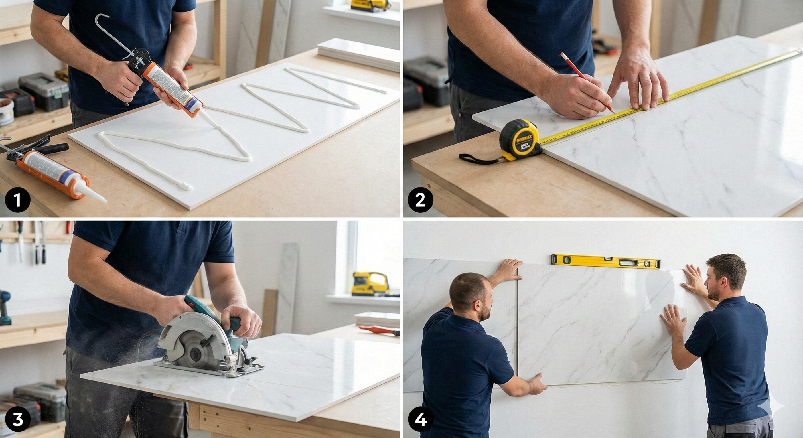 طريقة تركيب بديل الرخام