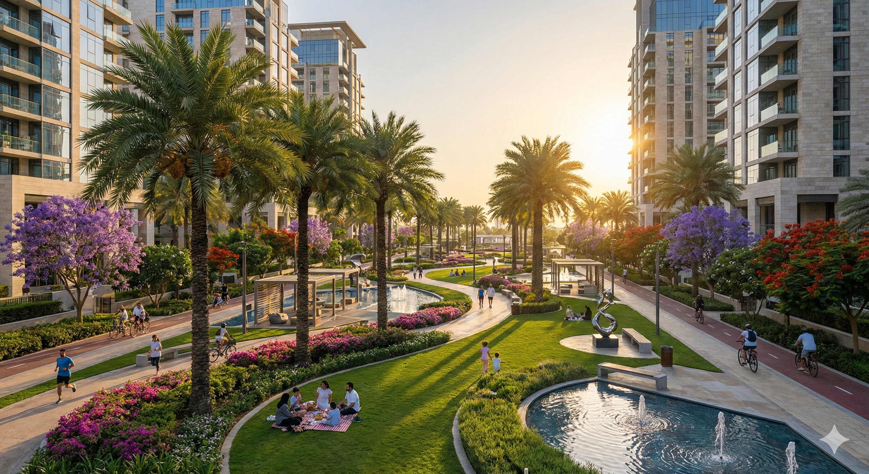 Central Green Spine at Manhattan Jeddah