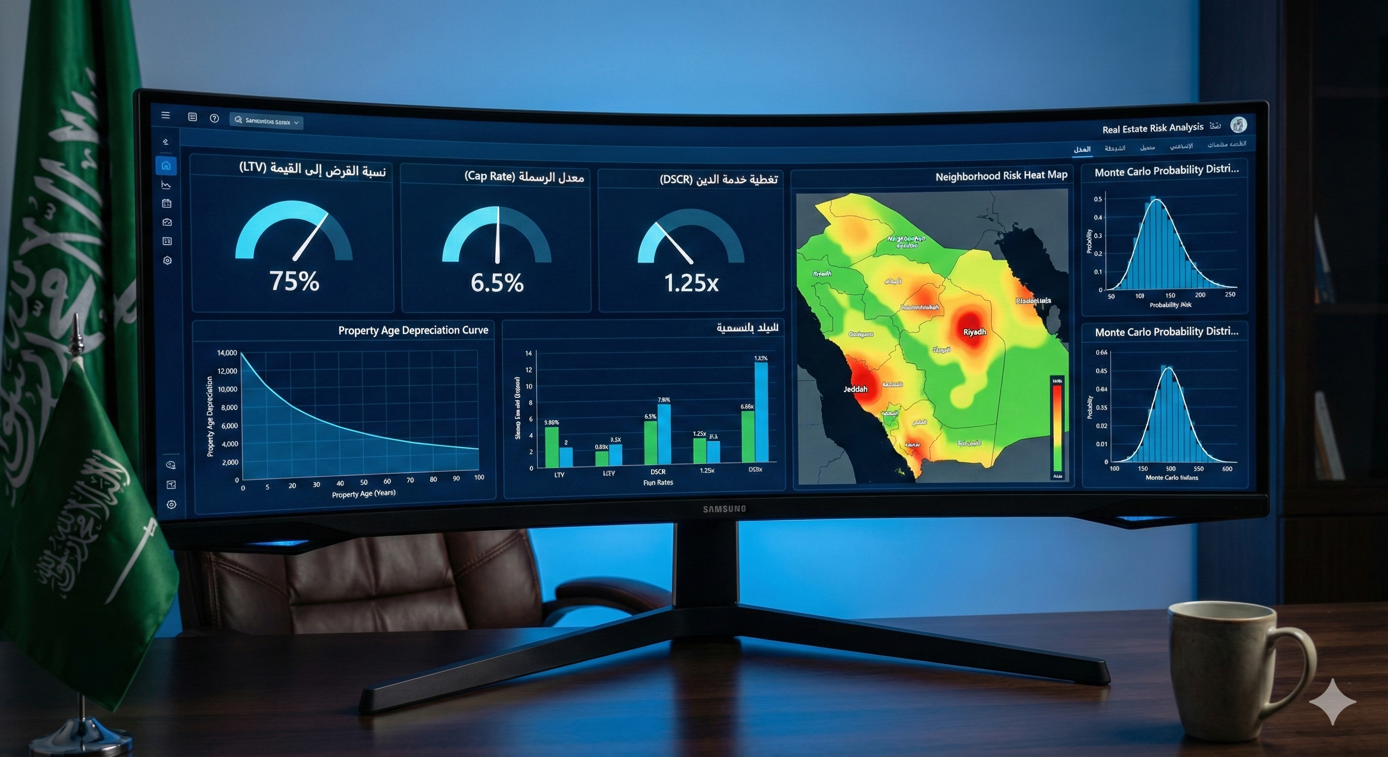 Real estate risk indicators dashboard