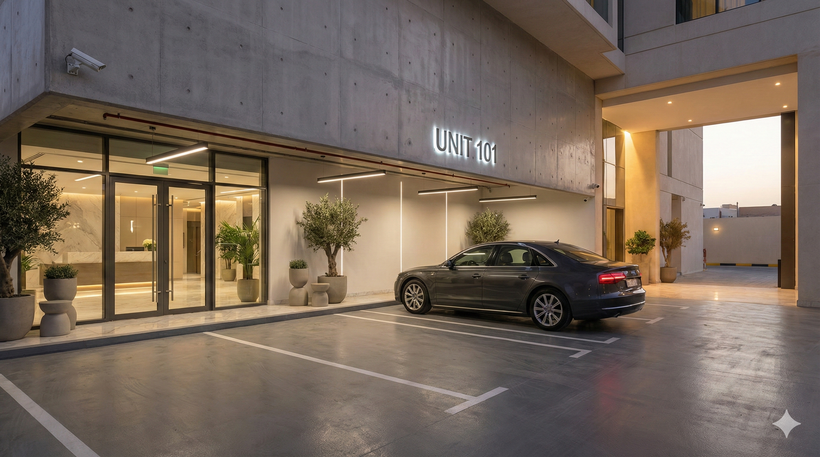 Apartment with private parking in a modern residential building