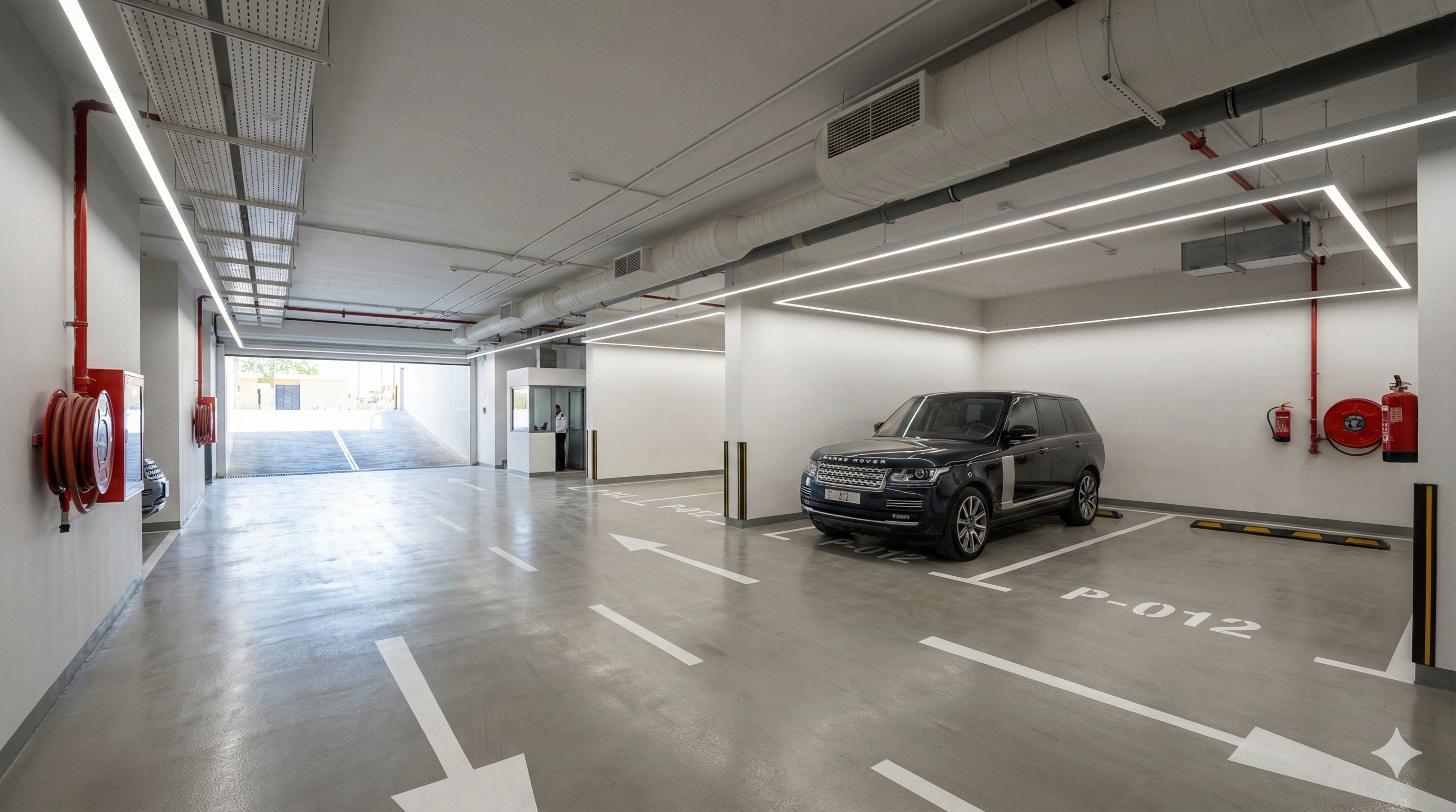 Basement parking solution in modern residential buildings