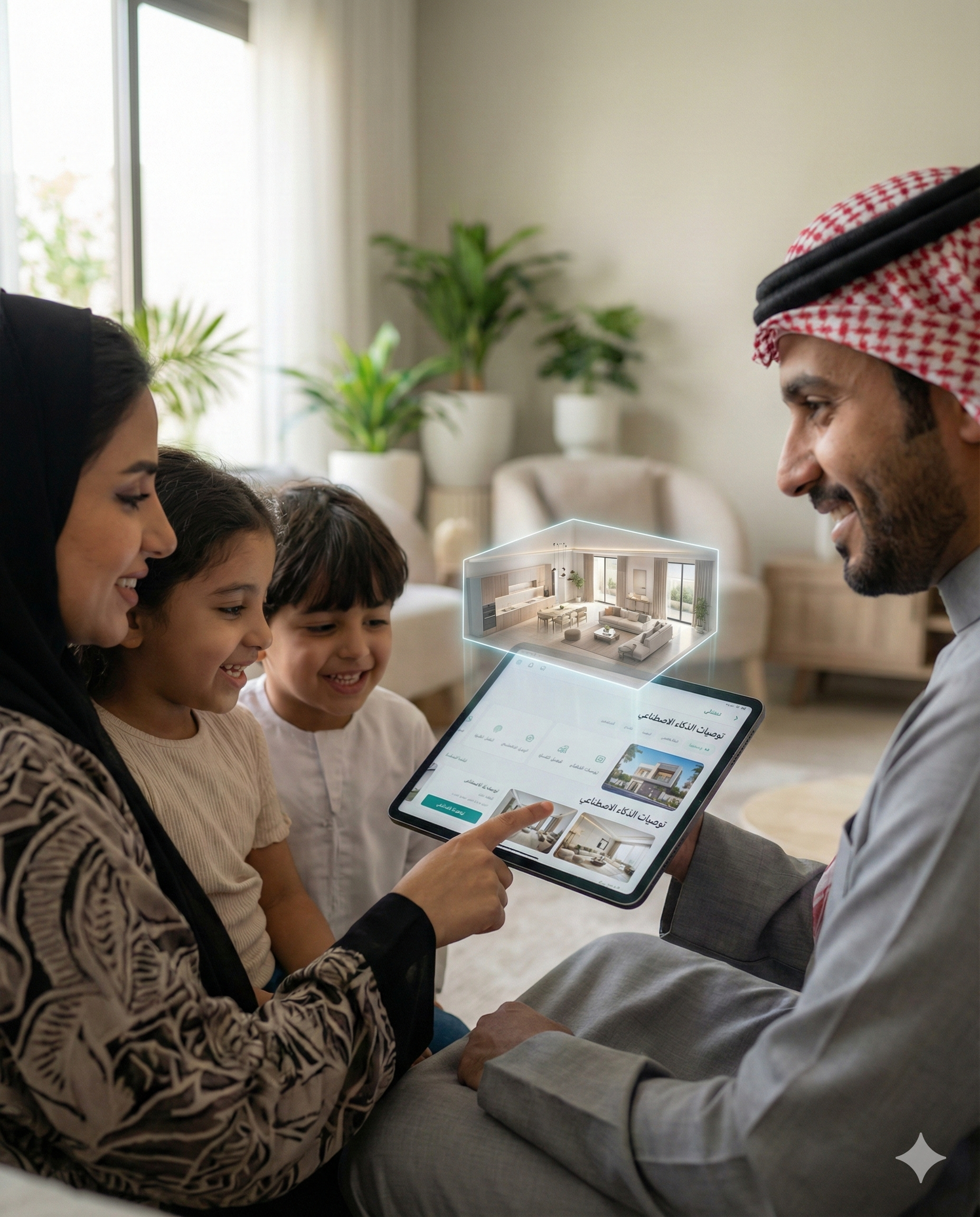عائلة سعودية تستخدم الذكاء الاصطناعي للبحث عن العقارات