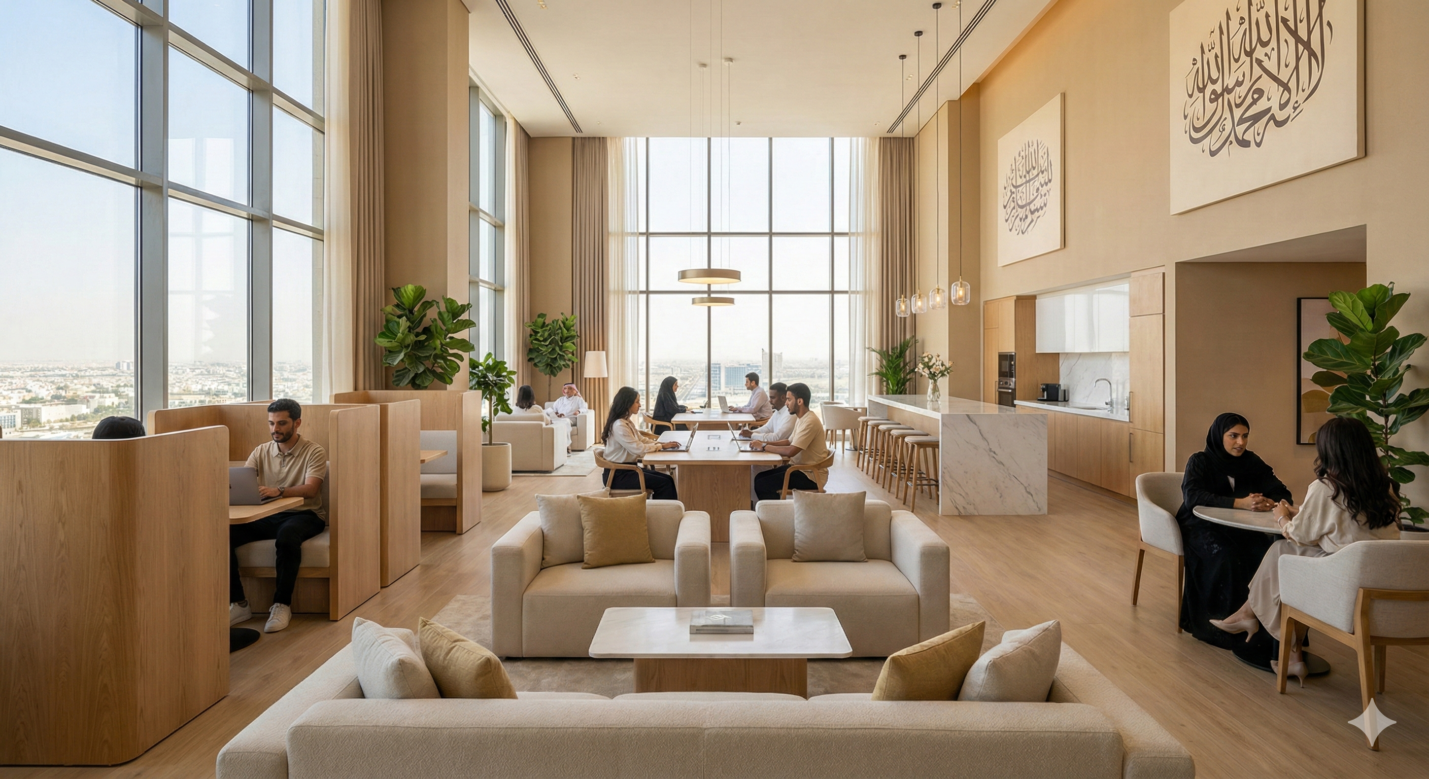 Common spaces in flexible living buildings