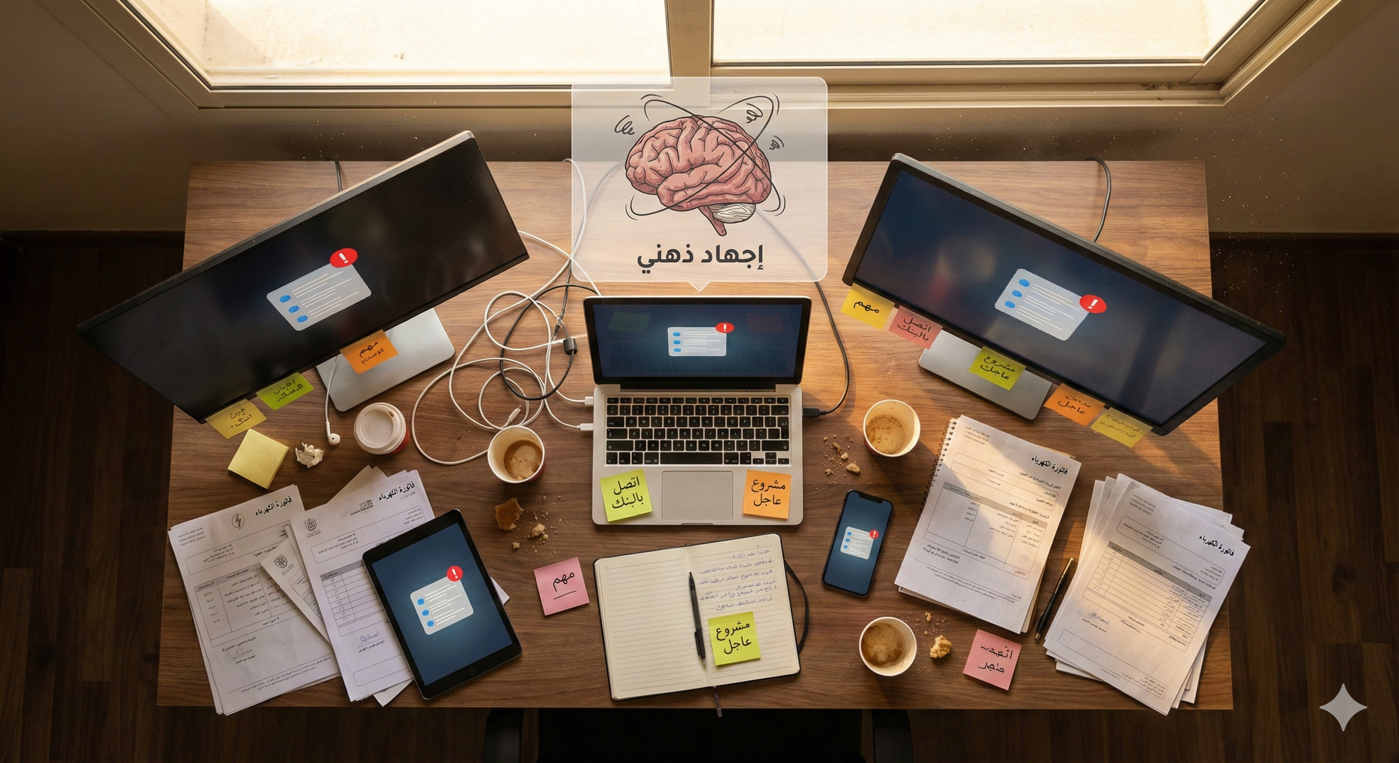 Visual clutter and mental exhaustion