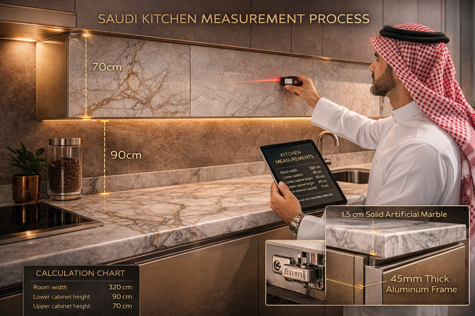 How to calculate kitchen meters accurately