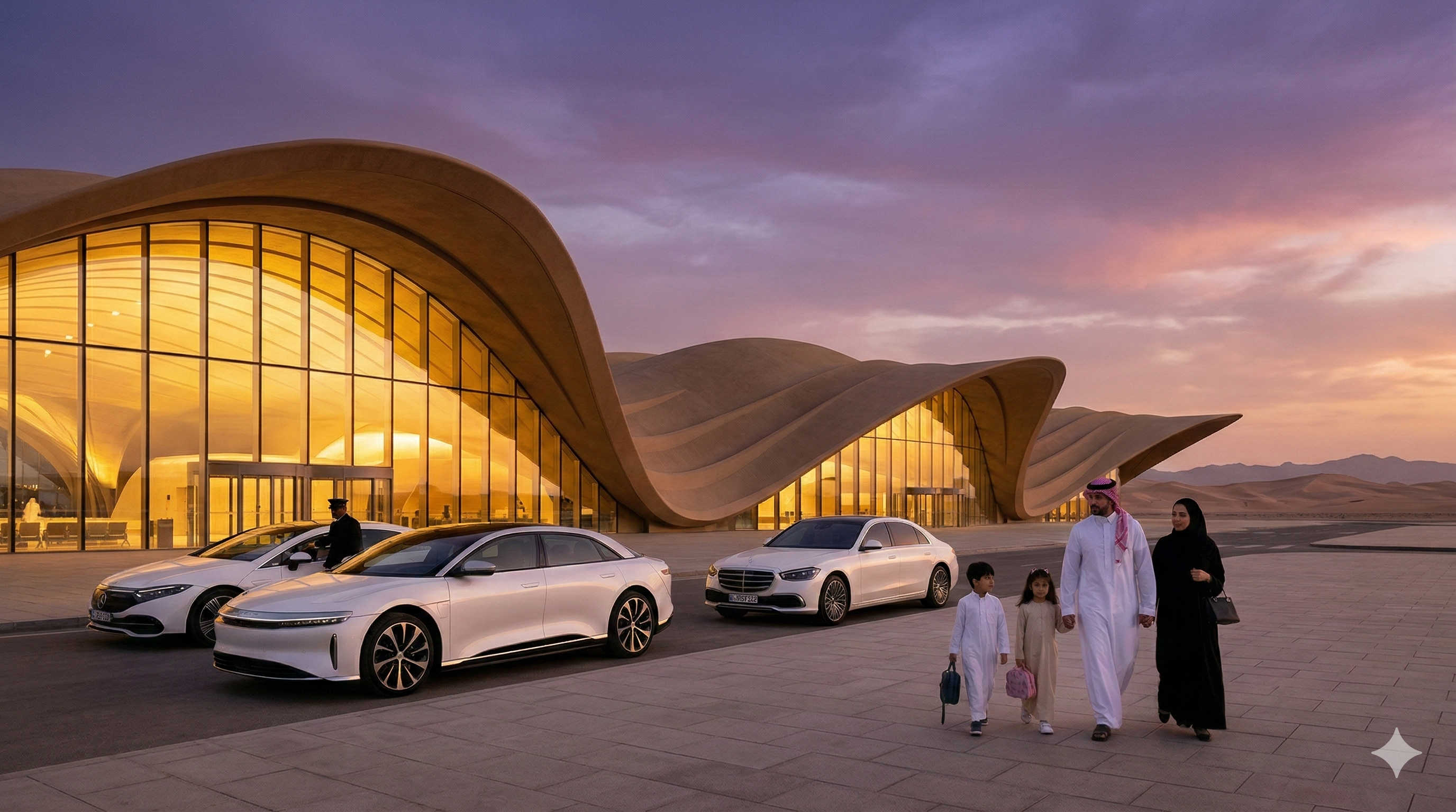 Red Sea International Airport with its sand dune-inspired design