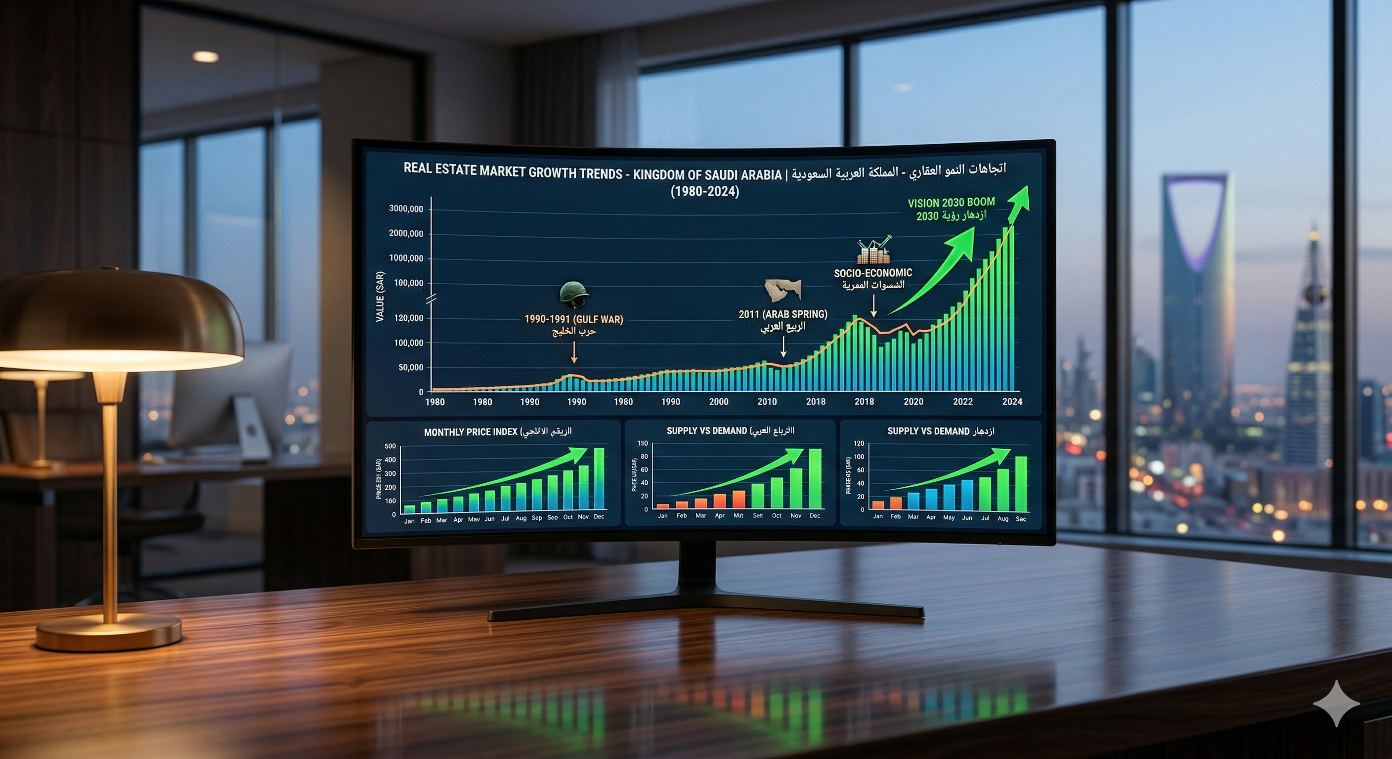 Chart showing Saudi real estate market growth