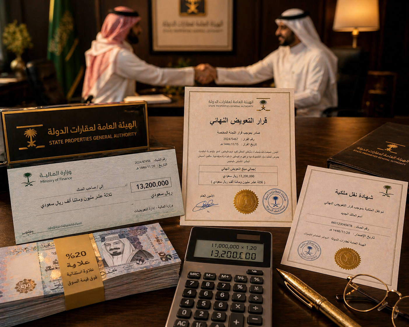 التعويض العادل والاتفاق النهائي بعد نجاح الاعتراض على نزع الملكية