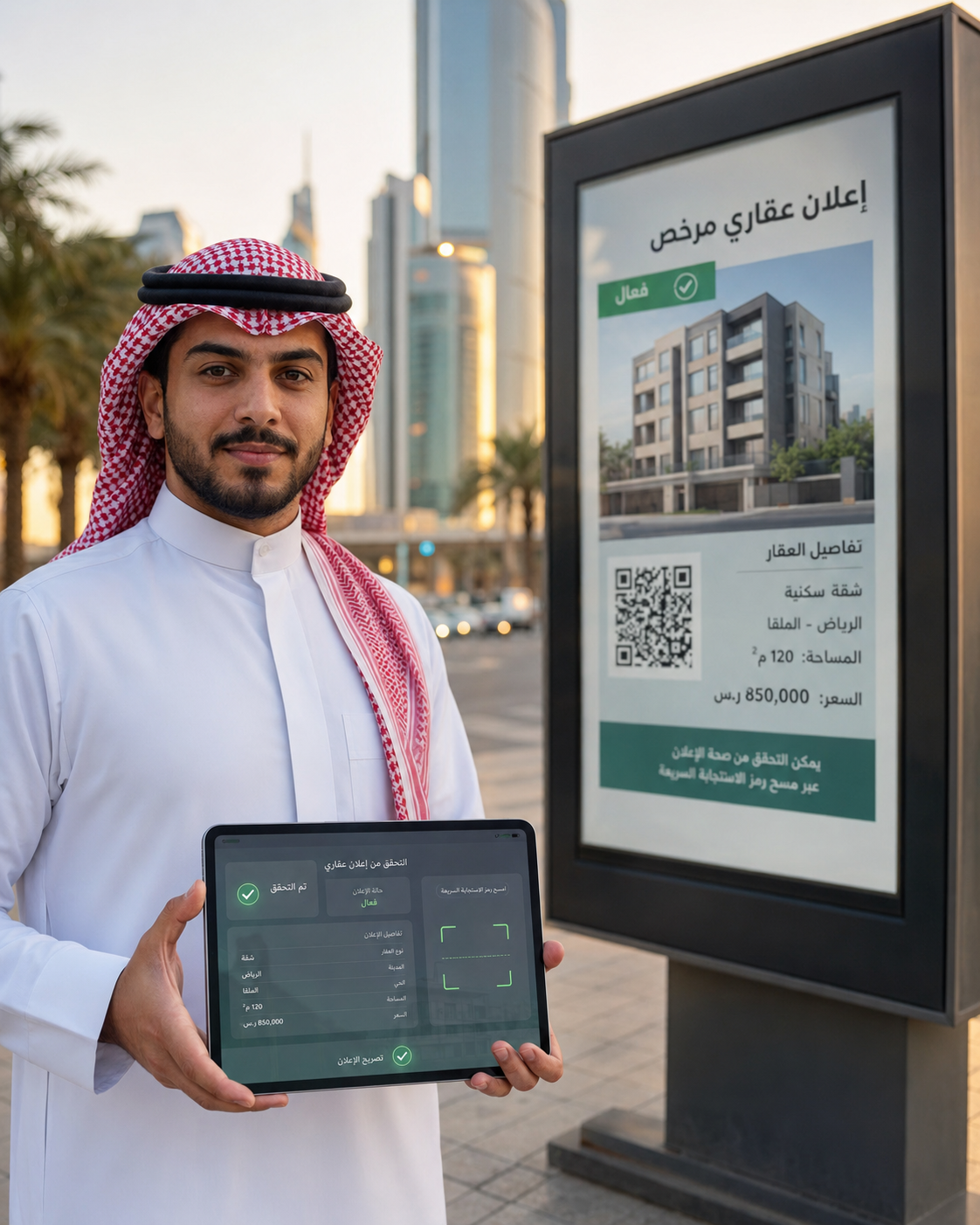 مفتش الهيئة العامة للعقار يتحقق من الإعلانات العقارية