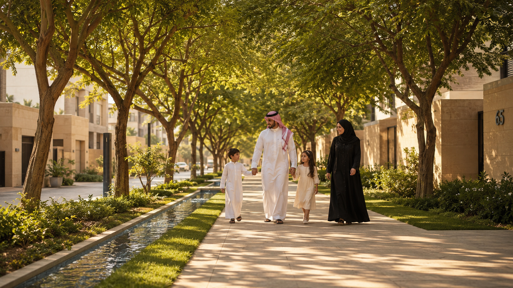 Irrigated greenery and green streets