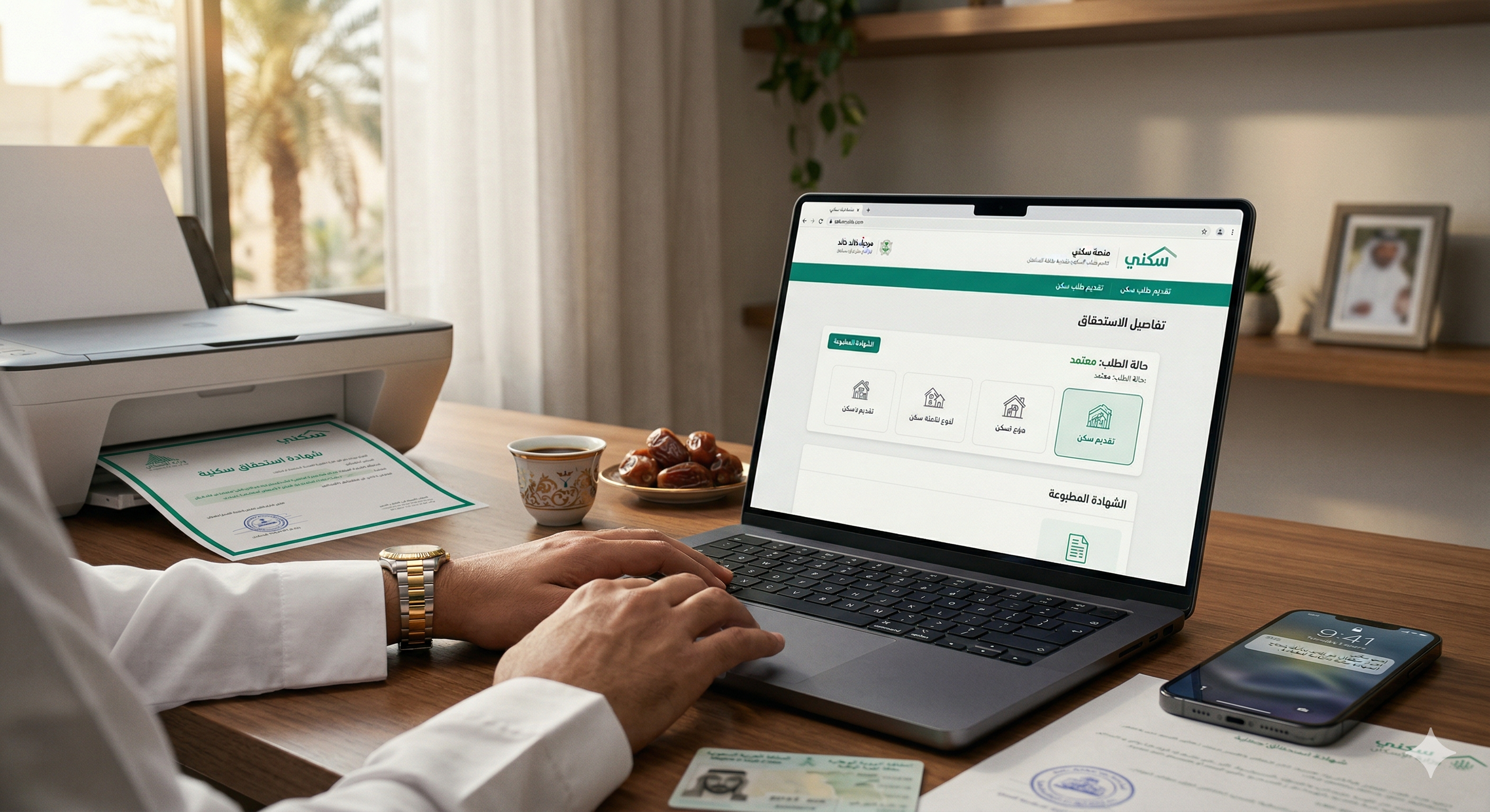 Saudi citizen using Sakani platform to obtain tax exemption certificate
