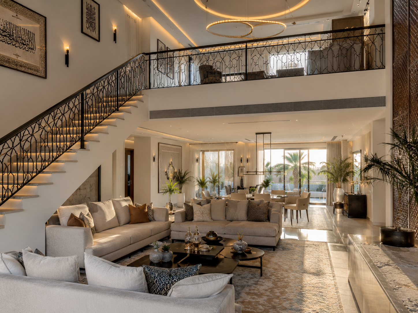 Duplex with an internal staircase connecting two floors