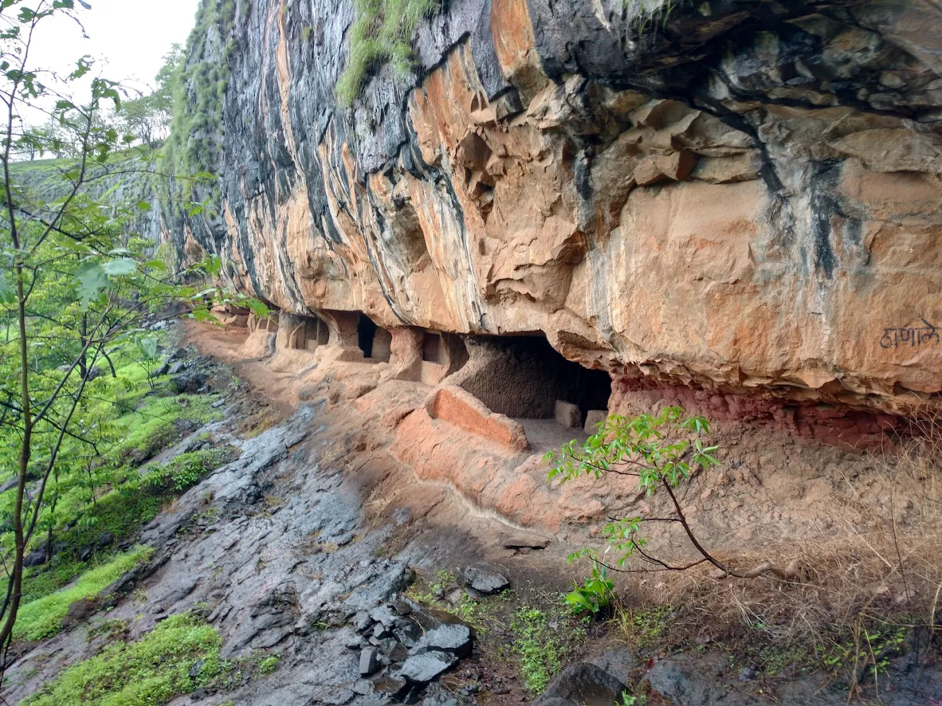 Thanale (Nadsur) Caves in Sudhagad, Raigad