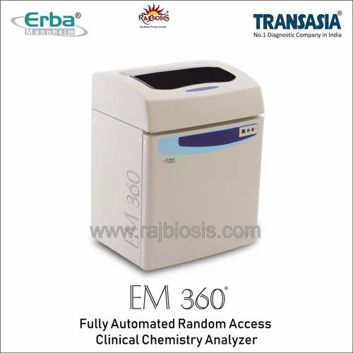 Erba Raj Biosis Transasia EM 360 Biochemistry Analyzer, Assays: Clinical Chemistry, Continuous flow analyzers