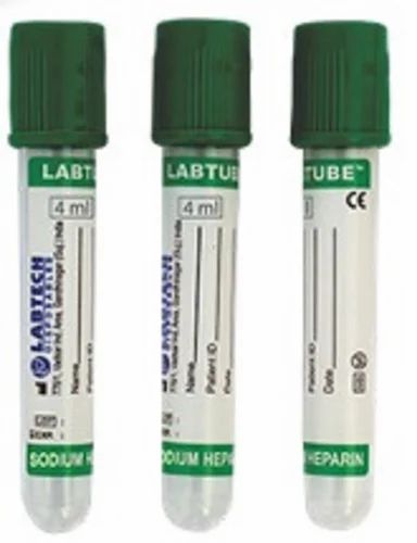 Sodium Heparin Non Vacuum Blood Collection Tubes, For Hospital