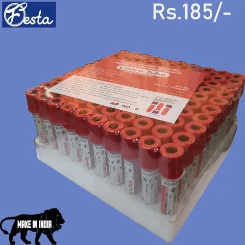 Plastic Red Clot Activator Vials, 10ml