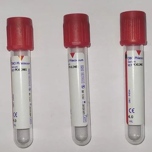 Red And White 4.0 ml Blood Clot Activator Tube