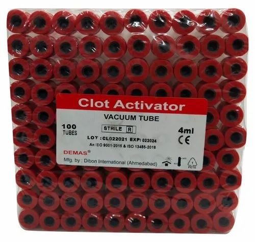 Red Clot Activator Vacuum Tube