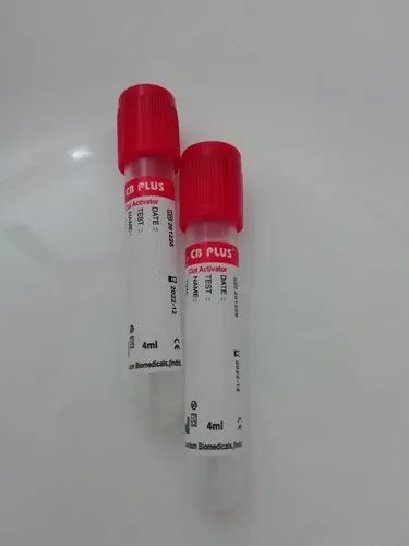 White And Red 4ml Clot Activator Non Vacuum Tube