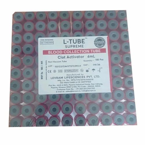 Yashika Enterprises Clot Activator Blood Collection Tube, for blood collecting