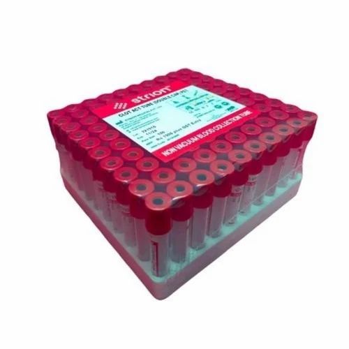 Plastic Red Clot Activator Double Cap Non Vac, 3ml