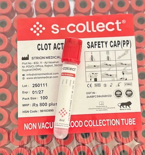 Pet Clot Activator Tube, 4 ml
