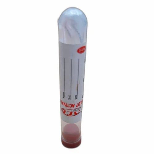 Blood Collection Clot Activator Tube with Rubber Caps, Size: 20 ml