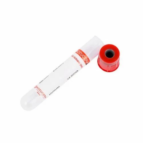 Plastic Red Top Non Vacuum Clot Activator Tubes, 4ml
