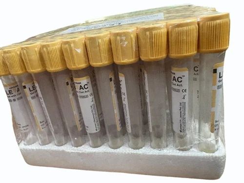 Gel & Clot Activator (SST) Vacuum Blood Collection Tube, 5 ml,Yellow levram