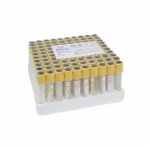 Yellow Gel Clot Activator Tubes 4ml