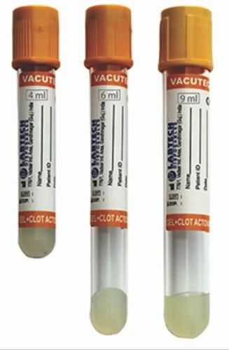 Plastic Gel Cut Activator Tube, For Laboratory, Capacity: 9 Ml
