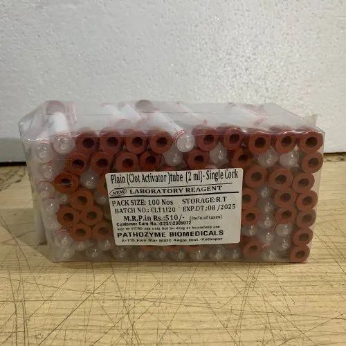 Plastic 4ml Plain Tube Clot Activator