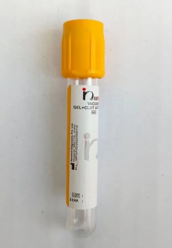 Plastic Nasmed Non Vacuum Gel Clot Activator Blood Collection Tube, For Hospital, 4ml