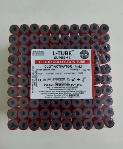 Plastic 4ml L Tube Supreme Clot Activator Supreme Blood Collection Tube