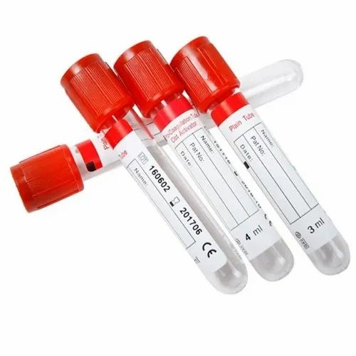 Transparent Plastic Medical Clot Activator Tube, for Hospital, Capacity: 4 Ml
