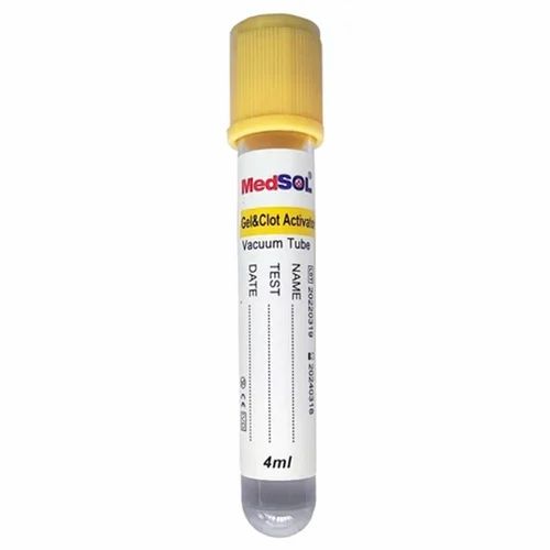 MedSol Gel And Clot Activated Vaccum Tube, For Hospital